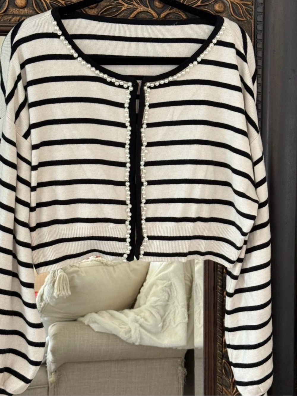 GRL Pearl Striped Cropped Set